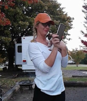 Guest enjoying fall colors at Gibson RV Park Oklahoma